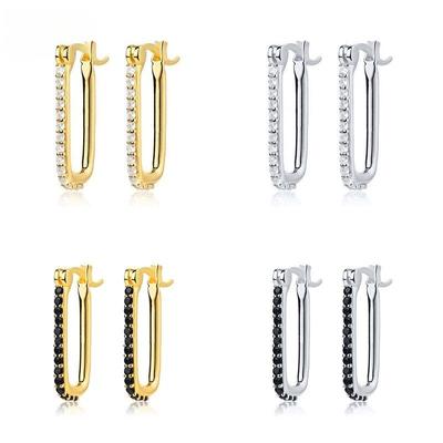 925 Sterling Silver Drop Earrings For Women Pendiente Piercing Ohrringe Cz Punk Earrings Aretes Luxury Fine Jewelry Gifts