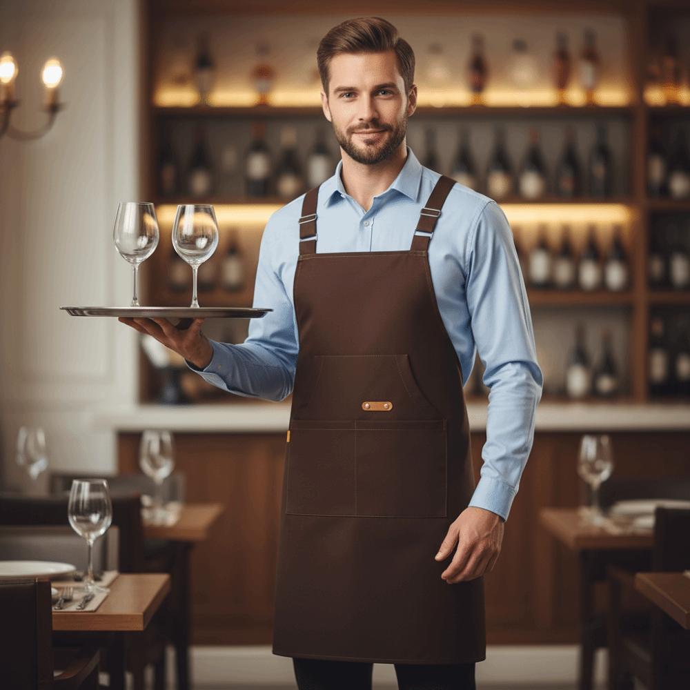 Oil-proof Kitchen Cooking Apron Stain-proof Catering Work Clothes Household