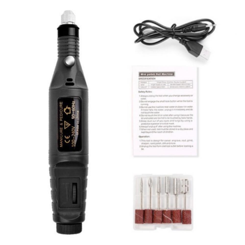 High-Speed Nail Sander Set Professional Manicure Mill Equipment Sanding File Pen  Nail Salon