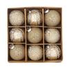 9pcs 8cm Christmas Hanging Balls Set Glitter Xmas Tree Ornaments  Home New Year Gifts