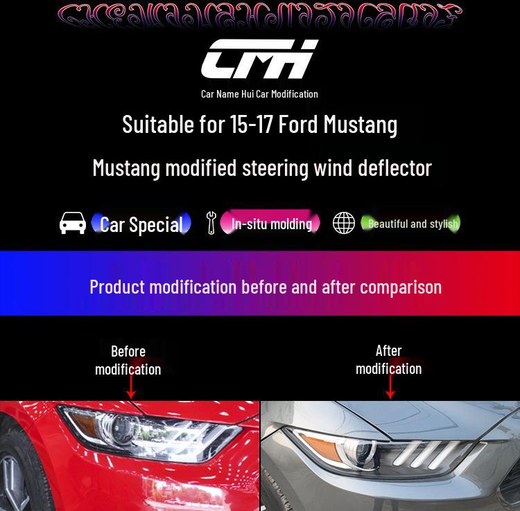 Carbon Fiber Wind Knife Turn Signal for 15-17 Ford Mustang