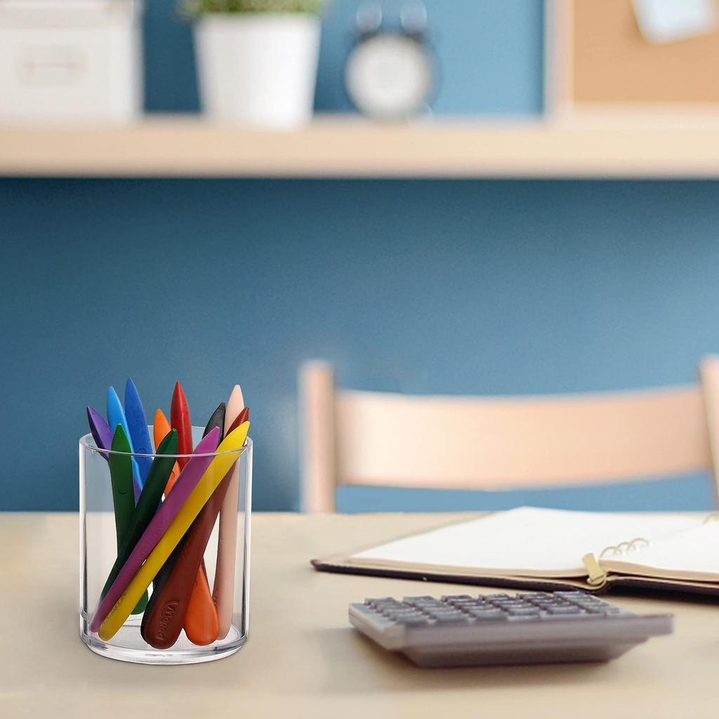 2pcs Bathroom Container with Wood Lids, 10 OZ, 7 OZ Cotton Ball/Swabs Dispenser, Apothecary Organizer Jar for Storage