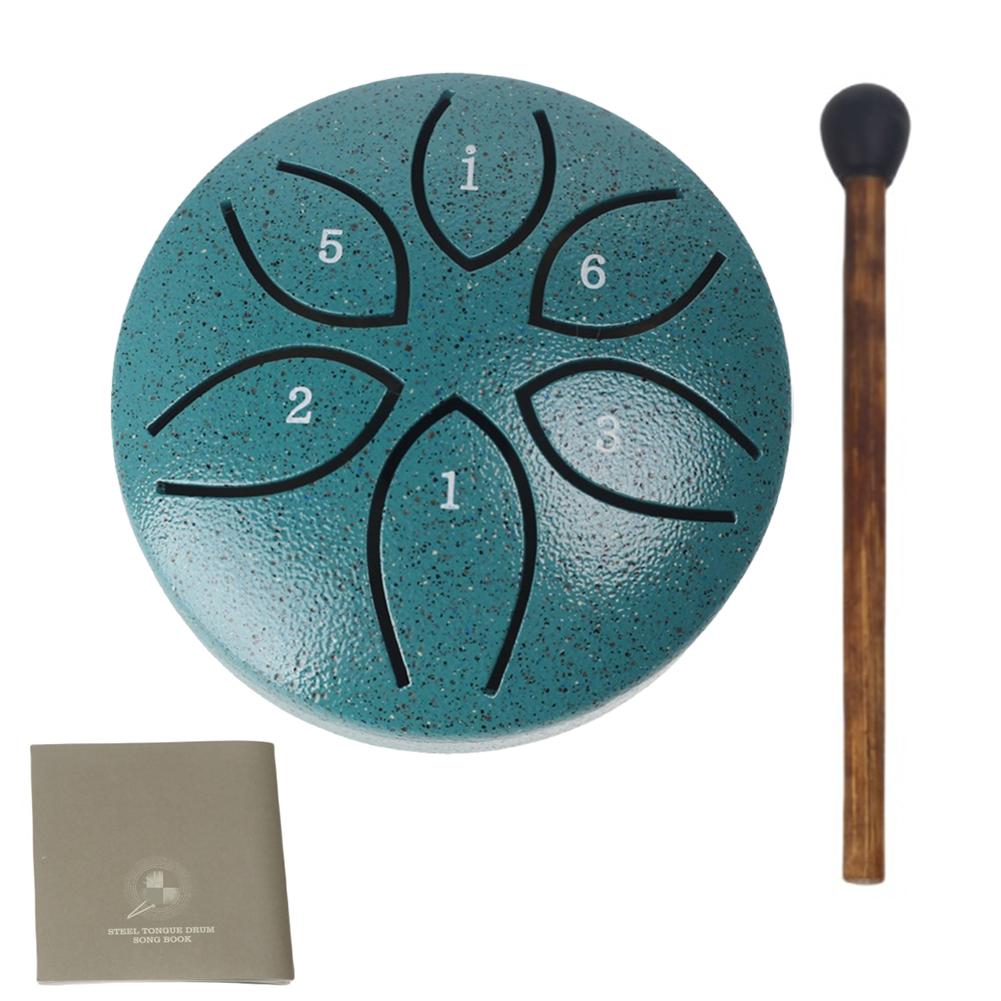 3 Inch 6 Notes Steel Tongue Drum with Drum Mallet Hand Pan Drum Sound Healing Instruments for Yoga Meditation Unique Gift