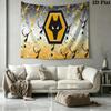 Wolverhampton Wanderers Wandteppich Ästhetisches Wandbehang Gedruckter Stoffdecke Dekorative Wandteppiche für Schlafzimmer Wohnzimmer Heimdekoration