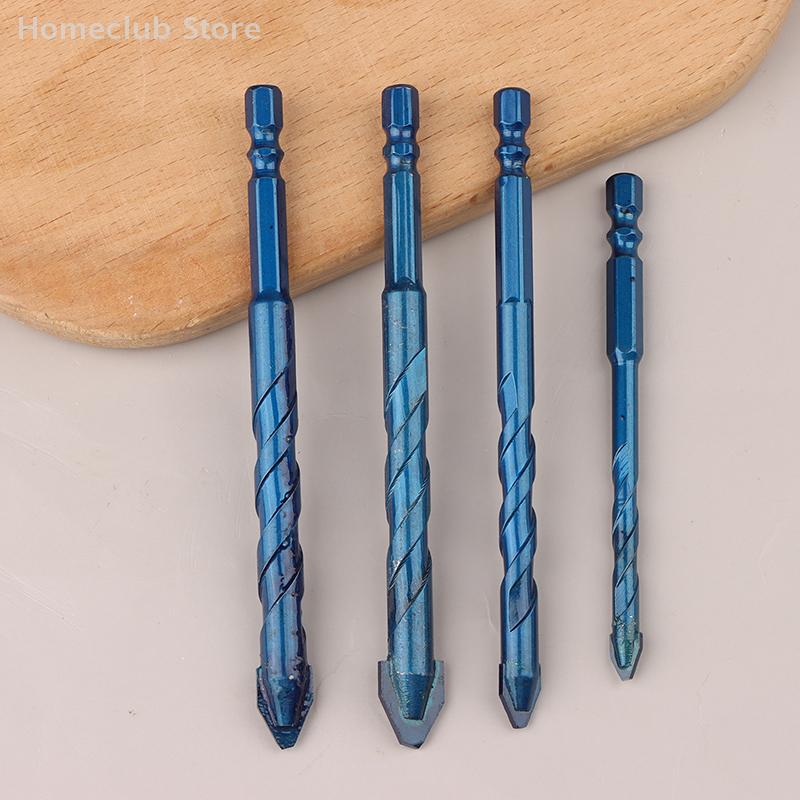 1/4 Stück Rotationsbohrer für Glas Keramik Fliesen Ziegel Holz Mauerwerk Hartlegierung Wandlochbohrer Säge Mauerwerk Beton Spiralbohrer