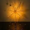 New Year Decor Hollow Out Star Hanging Pendants Paper Eid Mubarak Christmas Light Cover Lamp Cover Home Decorations