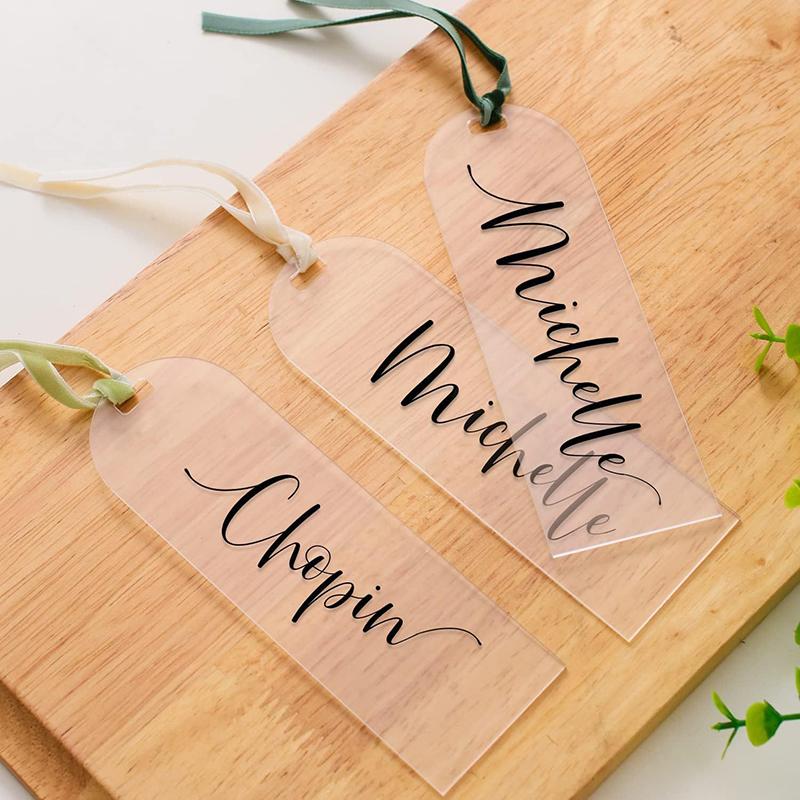 10 Stück Transparente Leere Acryl Lesezeichen Anhänger DIY Geschenk Geschenk Gepäckanhänger Personalisiert Kreative Buchplatte