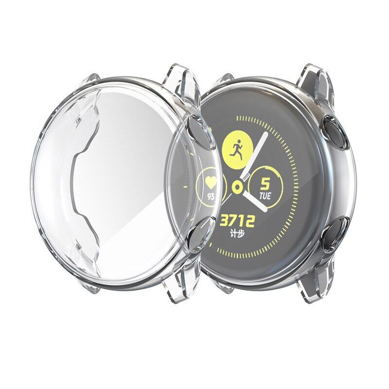 Compatible for Samsung Galaxy Watch Active Case Soft TPU Bumper Full Around Screen Protector Galaxy Watch Active 40mm SM-R500