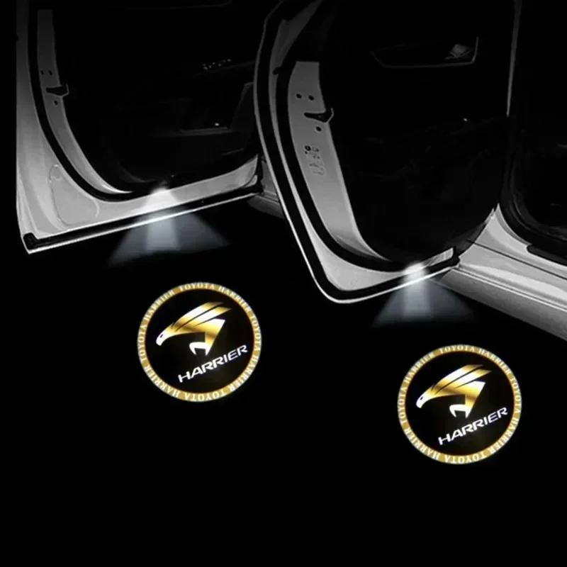 2PCS For Toyota HARRIER XU30 XU60 XU80 ACU30 80 2003-2024 Car YULXRU5 Logo Wireless Courtesy Car Door Projector LED Courtesy Lamp