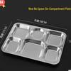 Huihuang 8 304 Stainless Steel Partitioned Meal Tray