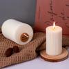 Classical Striped Roman Cylindrical Silicone Candle Mold Columnar Striped DIY Candle Holder Making Design Shape Candle Handmade