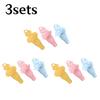 3pcs Collapsible Ice Cream Popsicle Mold with Sealing Lid Reusable Ice Pop Holder Homemade Fruit Juice Smoothies