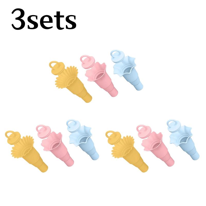 3pcs Collapsible Ice Cream Popsicle Mold with Sealing Lid Reusable Ice Pop Holder Homemade Fruit Juice Smoothies