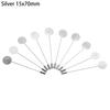 10Pcs Gold Silver Plated Simulated Pearl Alloy Copper Long Brooch Pin Lapel Dress DIY Craft Jewelry Making Brooches Accessories