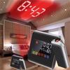 Digital LED Backlight Projection Alarm Clock Snooze Display Weather Temperature Thermometer Humidity Calendar Bedside Clock