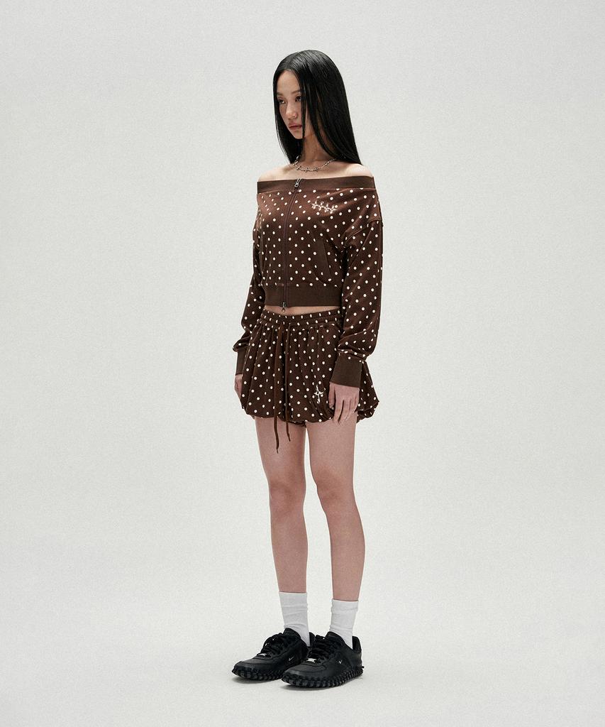 NOT4NERD W Polka Dot Balloon Shorts - Brown