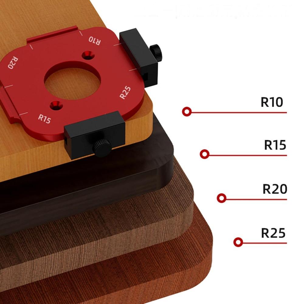 3pcs Removable Clip Radius Corner Jig Quick Positioning Corner Rounding Template  For Woodworking