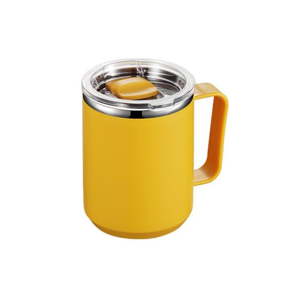 

Бутылка для воды 450 мл, двухслойная, большая емкость, портативная вакуумная изоляция, материал из полипропилена, изоляция из нержавеющей стали жёлтый/оранжевый