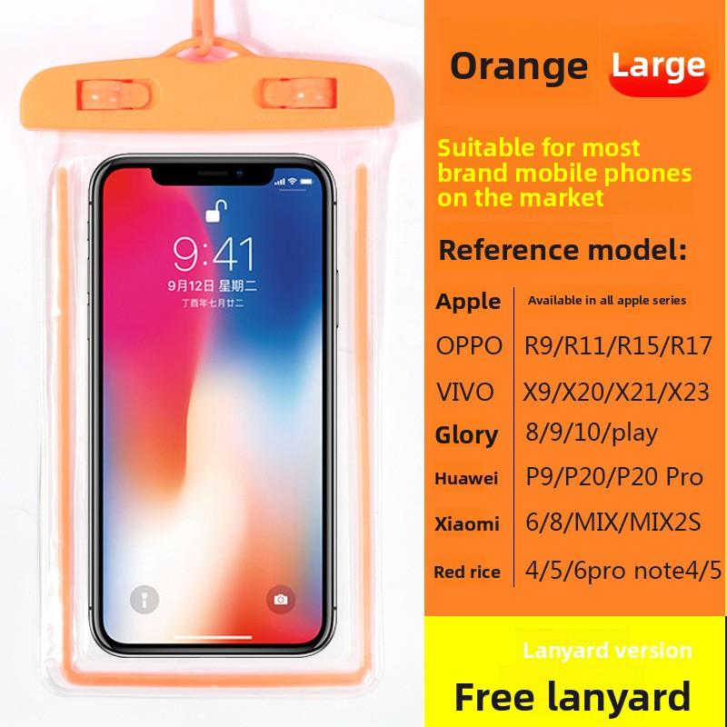 

Універсальний водонепроникний чохол для телефону з ПВХ, плавучий сухий мішок для плавання, дайвінгу, пляжного використання на відкритому повітрі General помаранчевий