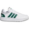 Adidas Hoops K White Collegiate Green Kids Sneakers Cloud-White Grey-Two IG3830