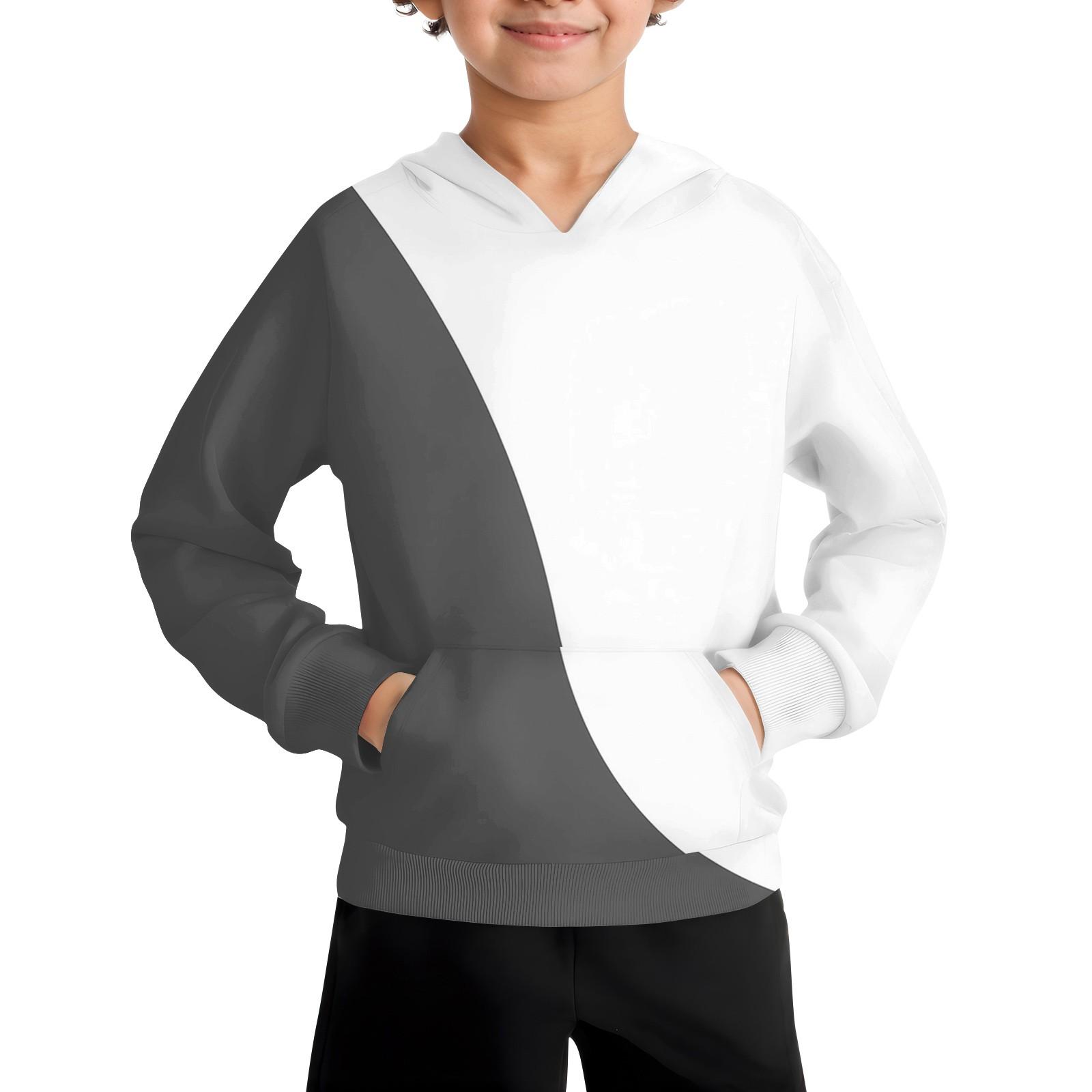 

Повседневная модная толстовка с длинным рукавом и капюшоном с карманом для мальчиков 120