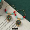 Original Handmade Nepalese Earrings Tibetan Niche Personality Earrings Female Exotic Xizang Retro Earrings
