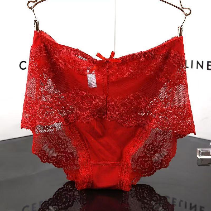 Fashion Summer Transparent Lace High Waist Sexy Underwear Comfortable Breathable Soft Skin Friendly Women's Triangle Panties