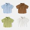 Boys' Summer Shirt 2026 New Korean Version of Children's Short-sleeved Shirt Baby Foreign Summer Top