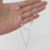 PANJBJ 925 Sterling Silver Crystal Water Drop Necklace for Women Sweet Romantic Versatile Temperament Jewelry Gift Dropshipping