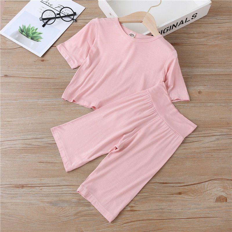 

Children s Soft Modal Summer Pajama Set with High Waist for Boys and Girls 120cm