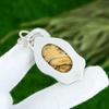 Memorial Day Sale Picture Jasper Stone Bezel Wedding Pendant Jewelry 925 Silver