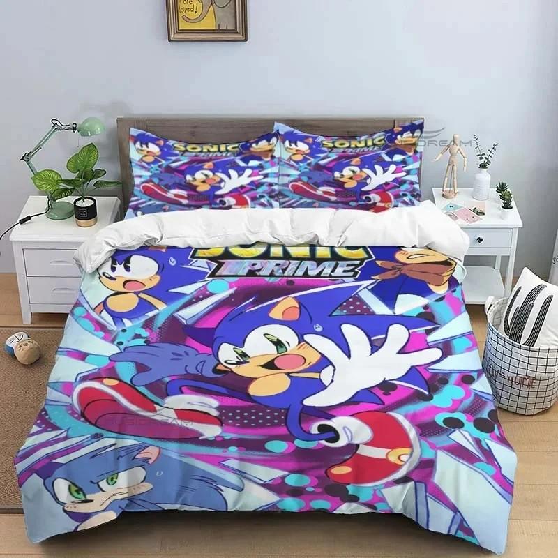 Set Biancheria da Letto Cartone Animato 3D Riccio Copripiumino Set Letto Coperta Copricuscino Set Biancheria da Letto King Queen Size