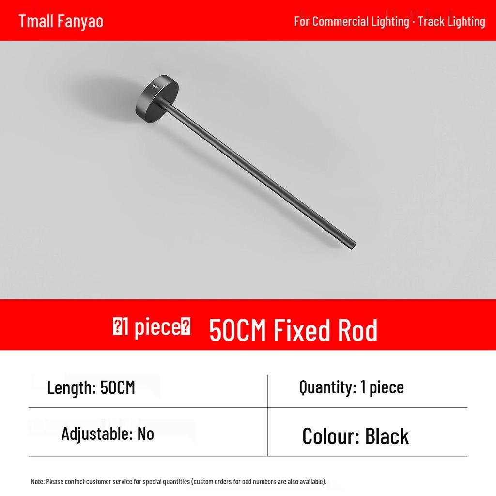 LED Spotlight Track Light Set with 1m & 0.5m Thickened Track and Connector Adapter
