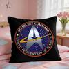 Star TTrek Ship Movie Logo Cushion Cover Square Short Plush Pillow Case Living Room Sofa Home Decor Funda X