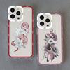 Rose Floral Snake Clear Phone Case For IPhone 11 14 Pro Max 13 12 Pro Max X XR XS SE2 14 8 7 Plus Transparent Back Cover Fundas