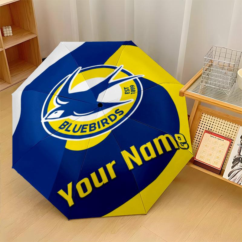 Cardiff City Automatic 3‑Fold Umbrella 8‑Rib Windproof Folding Umbrella Sun Rain Protection For Outdoor Travel Daily Use