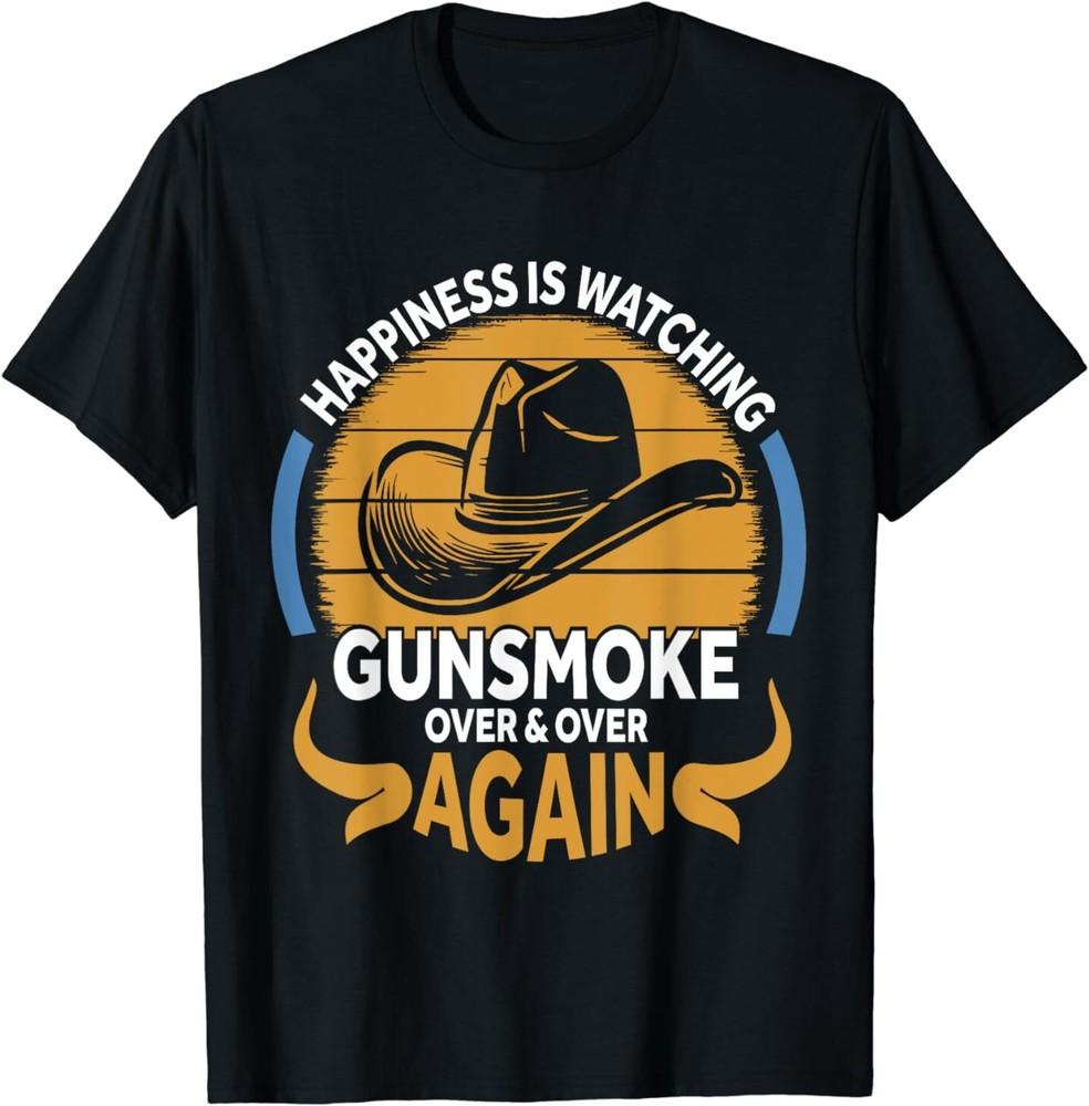 

Cowboy Happiness Is Watching Gunsmoke Over And Over again T-Shirt Unisex T-Shirt XL