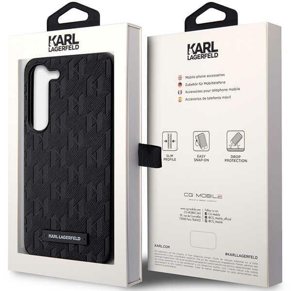 Karl Lagerfeld Klhcs24Msaklhpk S24+ S926 Hardcase Czarny/Black Saffiano Mono Metal Logo