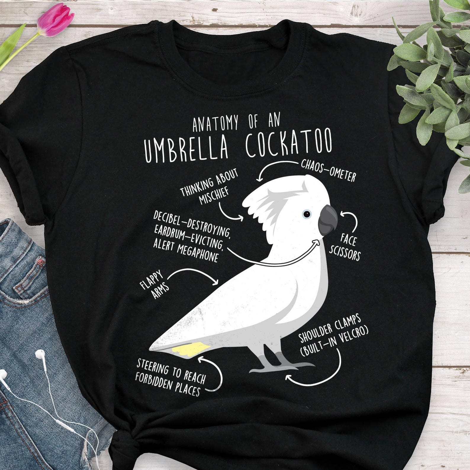 Umbrella Cockatoo Shirt, , , Funny Parrot Lover Gift, Cute Pet Umbrella Cockatoo T-shirt, Bird, Cockatoo Mom Cockatoo Dad 100