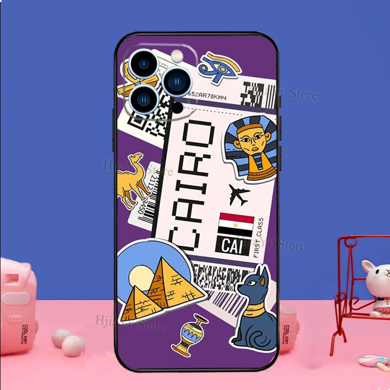 BOARDING PASS New York TOKYO Traveltickets Phone Case For iPhone 11 12 13 Pro Max Mini XS XR 7 8 Plus SE2 Funda Coque Capa Cover
