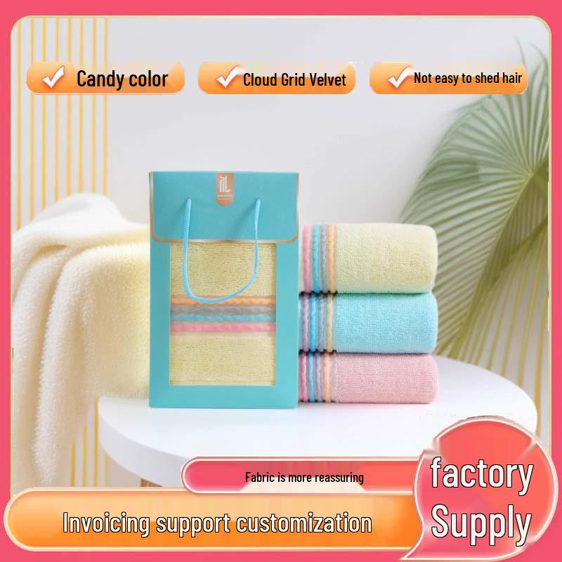 Soft Pure Cotton Face Wash Towel with Custom Embroidery and Gift Packaging