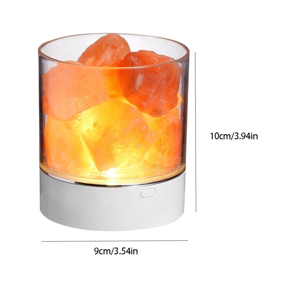 7 Color Lights Crystal Salt Lamp USB Powered LED Table Light Night Light  Home Decor