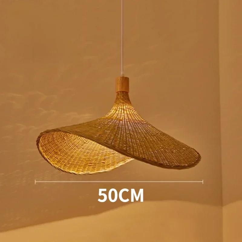 

50CM Modern Creative Woven Chandelier Chinese Bamboo Light Fixture Rattan Pendant Light Cover Butterfly Pendant Light for Indoor NO Bulb