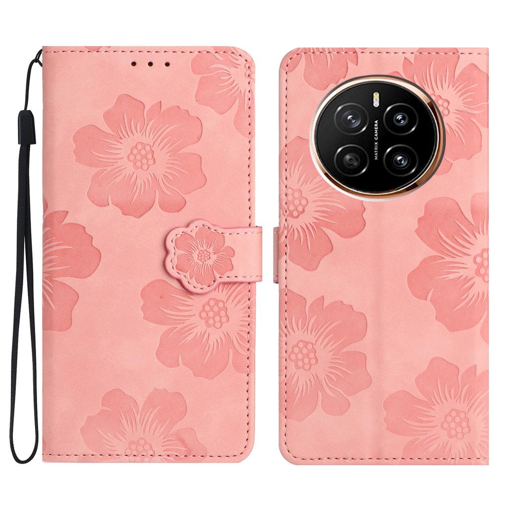 Husă Pentru Honor Magic7 Pro 5G Design Floral Portofel din Piele Acoperire Telefon cu Curea de Mână