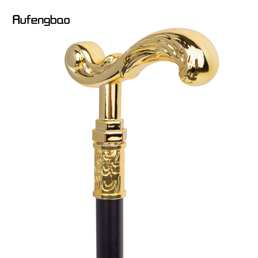 Goldener Blumen-Gehstock, dekorativer Vampir-Cosplay-Vintage-Party-modischer Gehstock, Halloween-Kronstab, 94 cm