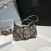 Snake Pattern Metal Buckle Armpit Bag Women's Shoulder Messenger Bag
