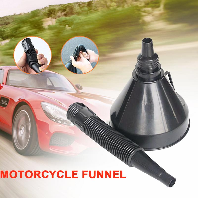 Automotive Motorcycle Engine Oil Funnel Flexible Large Wide Mouth Funnel Tool with Detachable Filter Replacement Parts