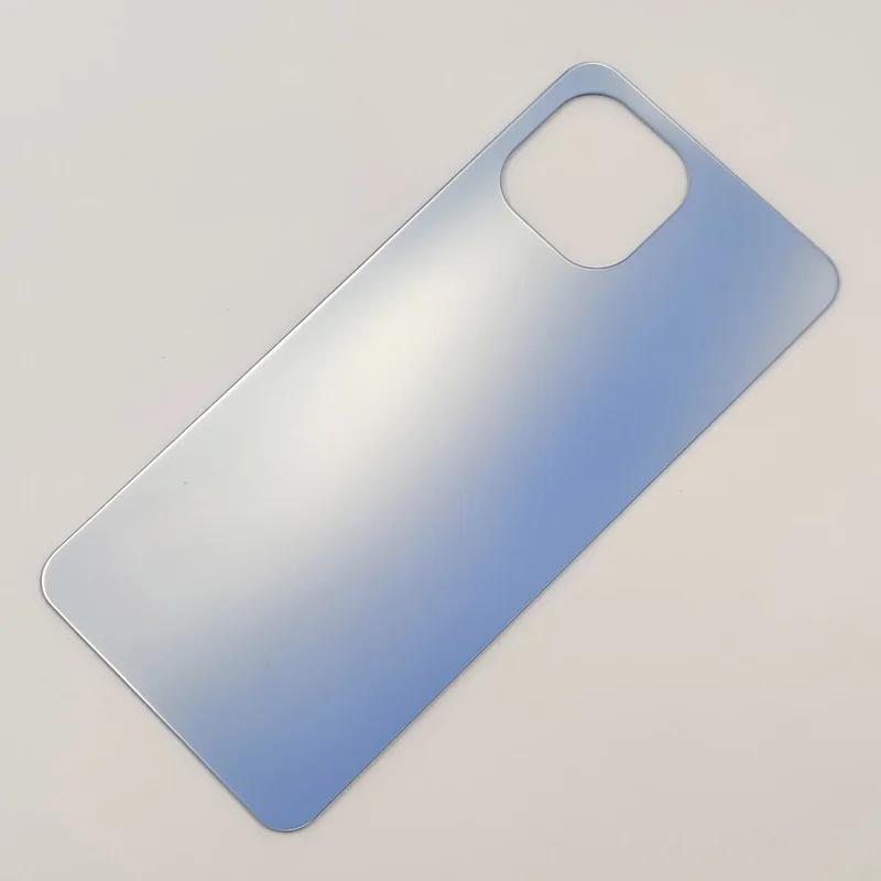 Glasrückdeckel für Xiaomi Mi 11 Lite Harte Batterieabdeckung Mi 11 Lite 5G NE Hintertürgehäuseplatte + Aufkleber Kleber