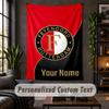 Personalisierte Wandtapisserie, Feyenoord Benutzerdefinierter Text, Weiche Stoff-Wandkunst Für Innenraumdekoration