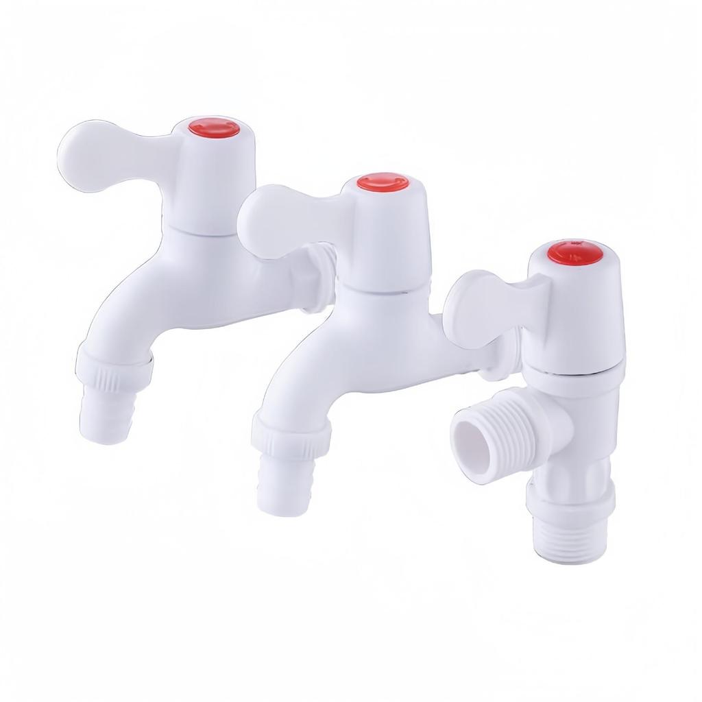 PVC Outdoor & Household Washing Machine Faucet - 4/6 Points